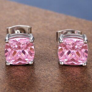 🔥 Classic Square Pink Zircon Dainty Earrings for Women, VP1026